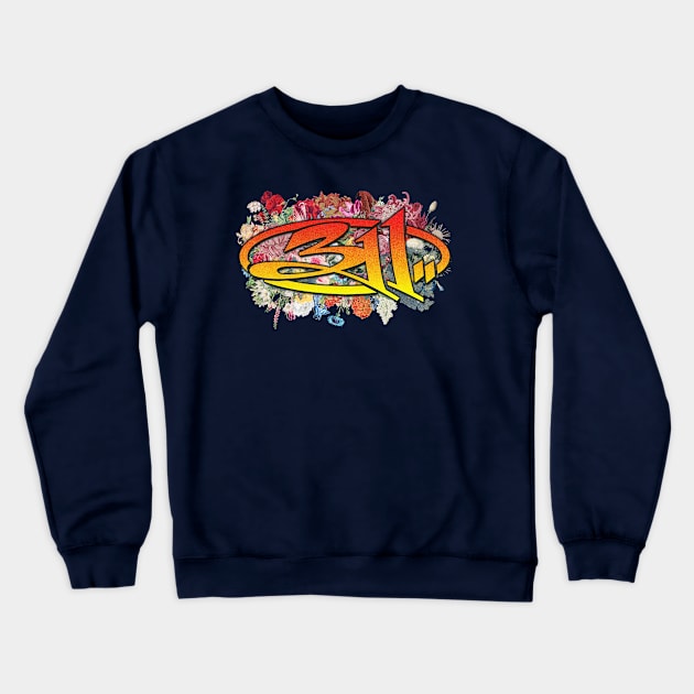 311 Flower Crewneck Sweatshirt by Cartooned Factory